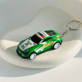 Green Police Car Keychain
