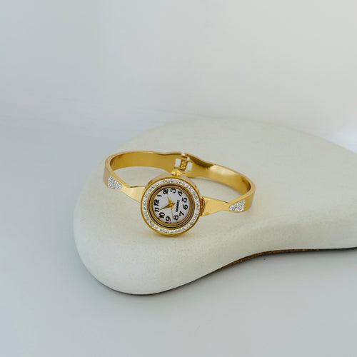 Alina Gold Bangle Bracelet Watch