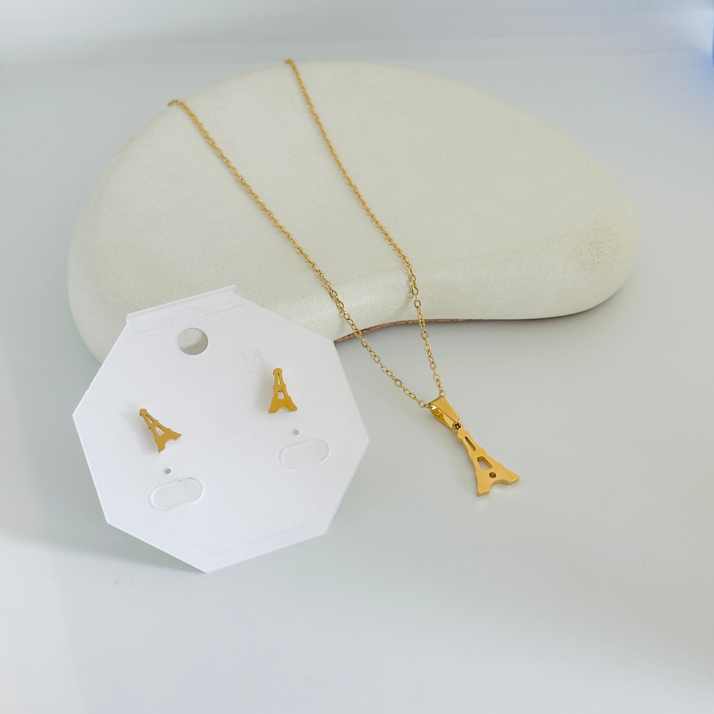 Eiffel Tower Gold Necklace