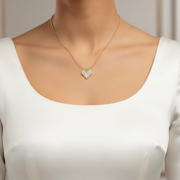 Yara Heart Gold Necklace