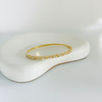 Daisy Stones Gold Bangle Bracelet (Free Size)