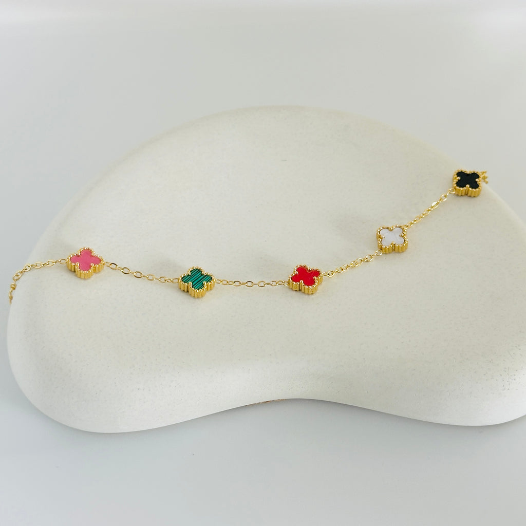 Multi Clover Gold Bracelet