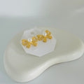 Pearl Bow Gold Earrings
