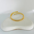 Spiral Gold Bangle Bracelet (Free Size)