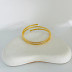 Spiral Gold Bangle Bracelet (Free Size)