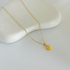 Tiny Heart Stone Gold Necklace