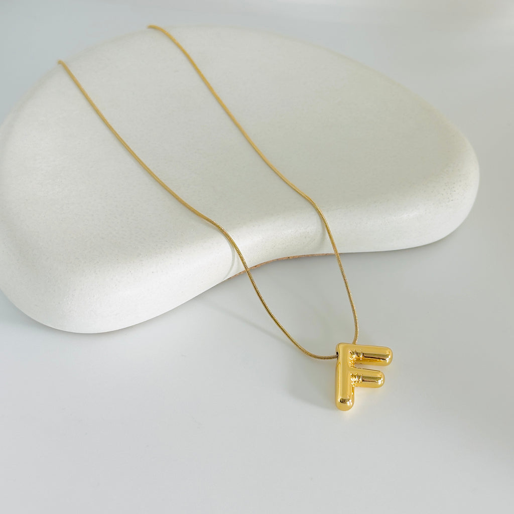 F Gold Necklace