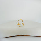 Rect Sleek Gold Ring
