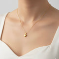 Tiny Heart Stone Gold Necklace