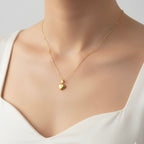Tiny Heart Stone Gold Necklace