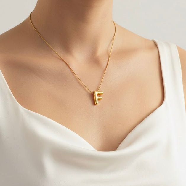 F Gold Necklace