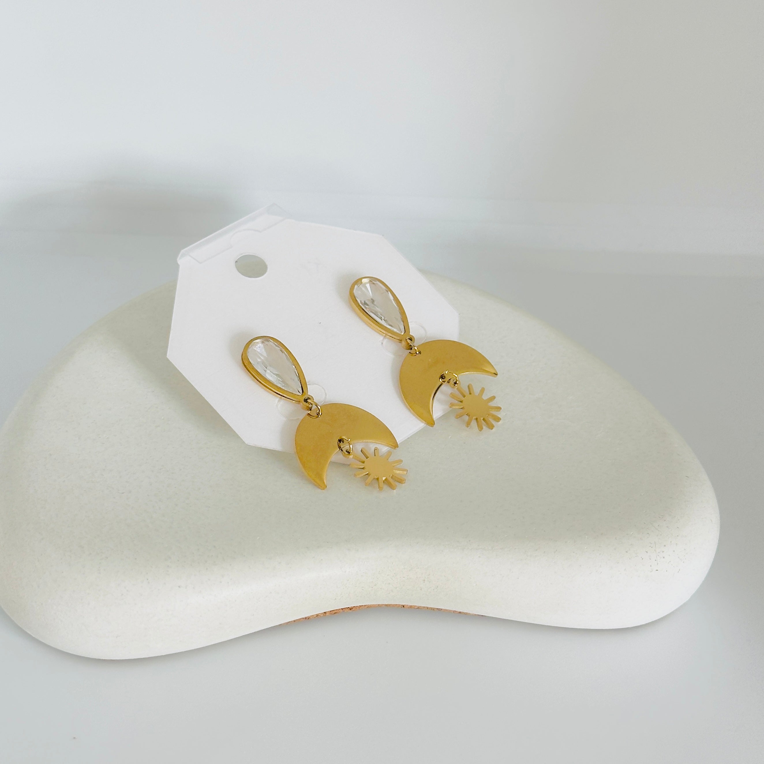 Moon & Sun Gold Earrings