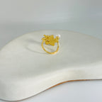 Crystal Gold Ring (Adjustable Size)