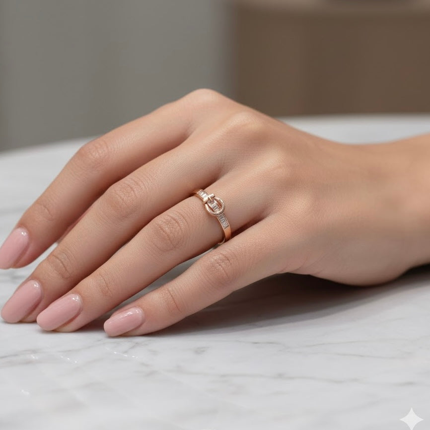 Uni rosegold ring