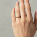 Heart Stones Gold Ring