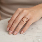 Rect Sleek Rosegold Ring