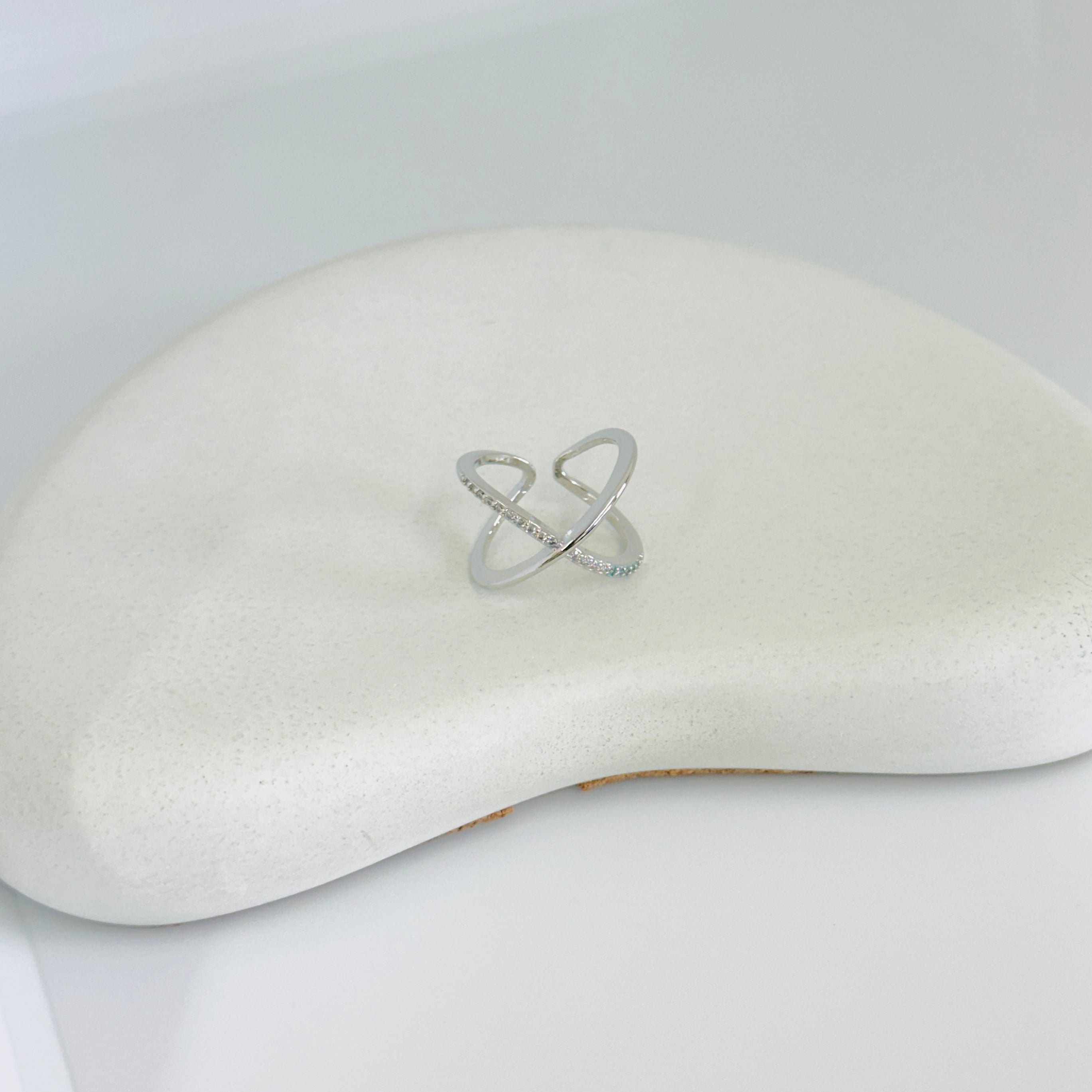 Cross Silver Ring (Adjustable Size)