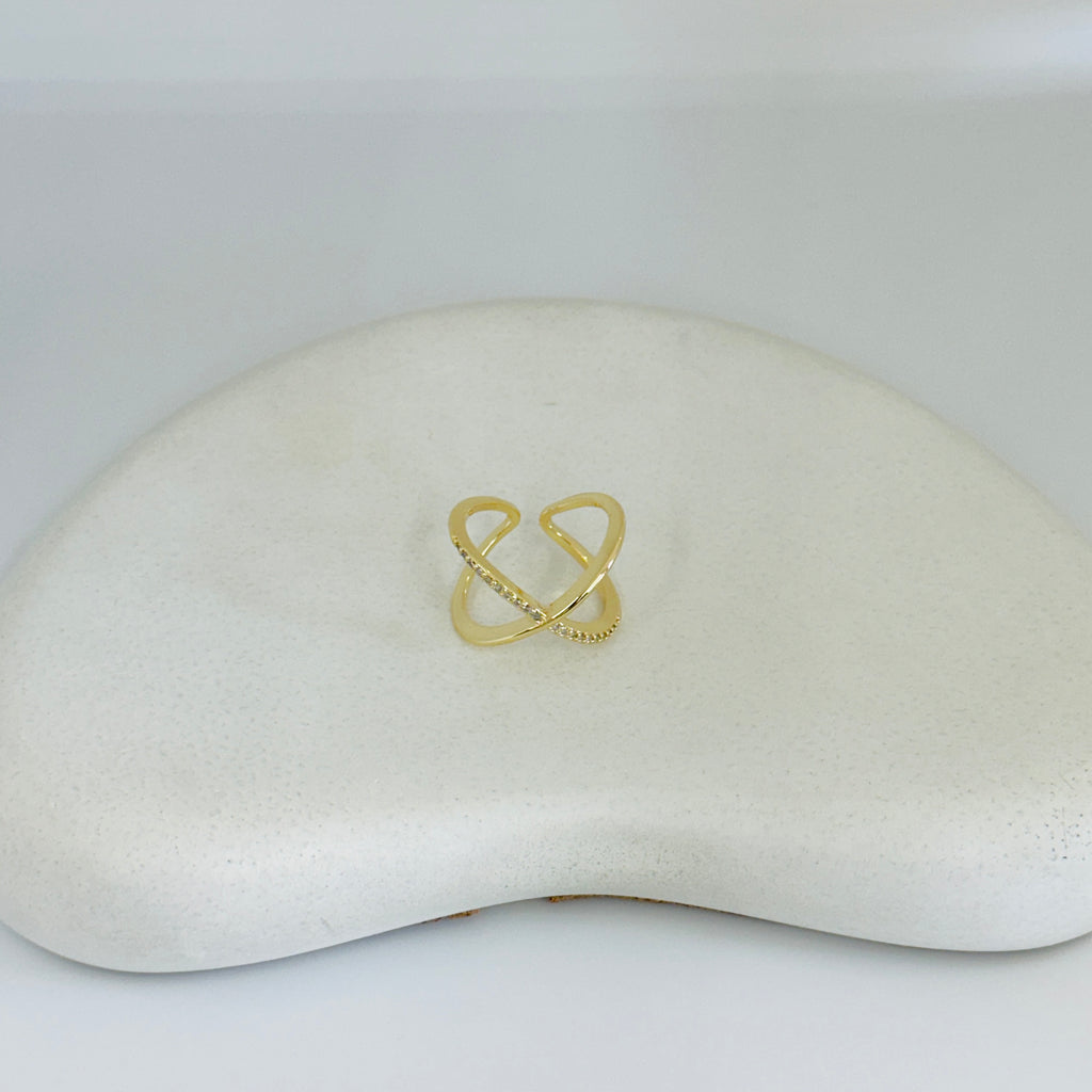 Cross Gold Ring (Adjustable Size)