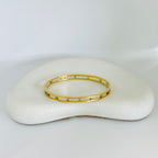 Linnea Stones Gold Bangle Bracelet (Free Size)