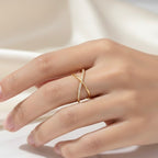 Cross Gold Ring (Adjustable Size)