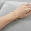 Rumi Stone Gold Bangle Bracelet (Free Size)
