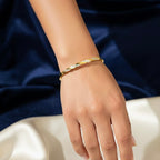 Mia Stones Gold Bangle Bracelet (Free Size)
