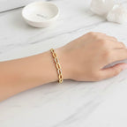 Kiya Stones Gold Bangle Bracelet (Free Size)