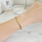 Laari Stones Gold Bangle Bracelet (Free Size)