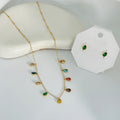 Lucia Multi Stones Falls Gold Necklace