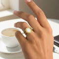 Cira Gold Stone Ring (Adjustable Size)