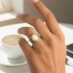 Cira Gold Stone Ring (Adjustable Size)