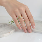 Ziraa Stone Gold Ring (Adjustable Size)