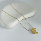 'E' Gold Necklace