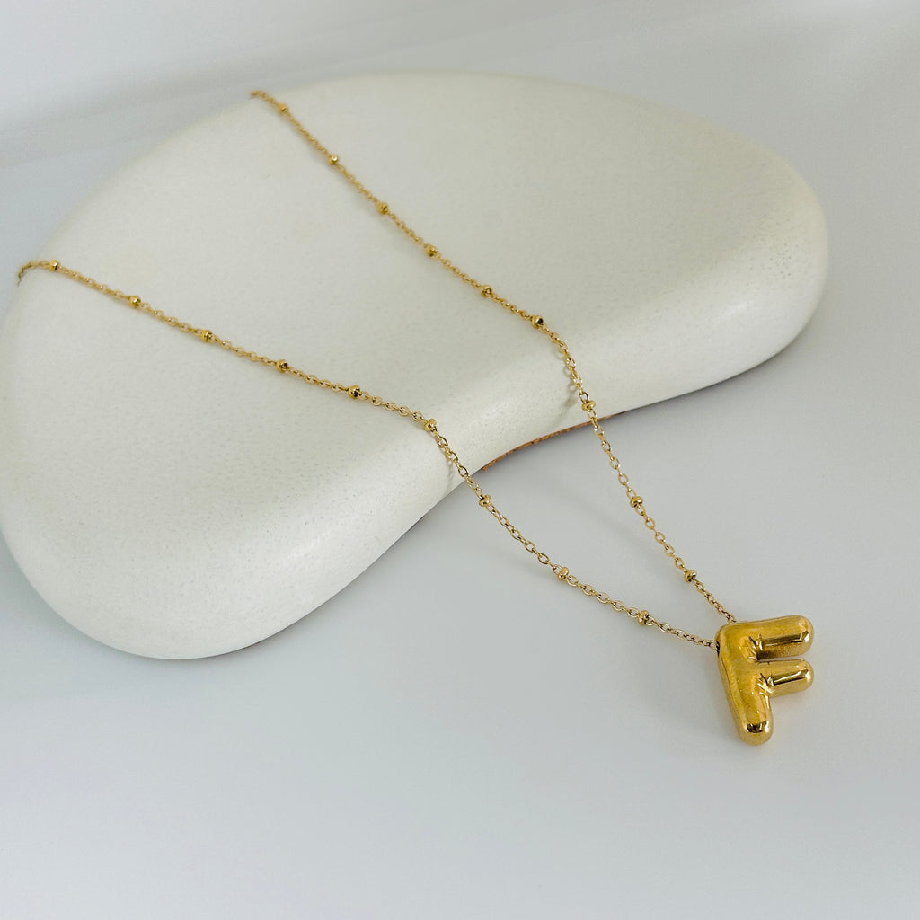 'F' Gold Necklace