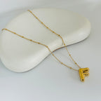 'F' Gold Necklace
