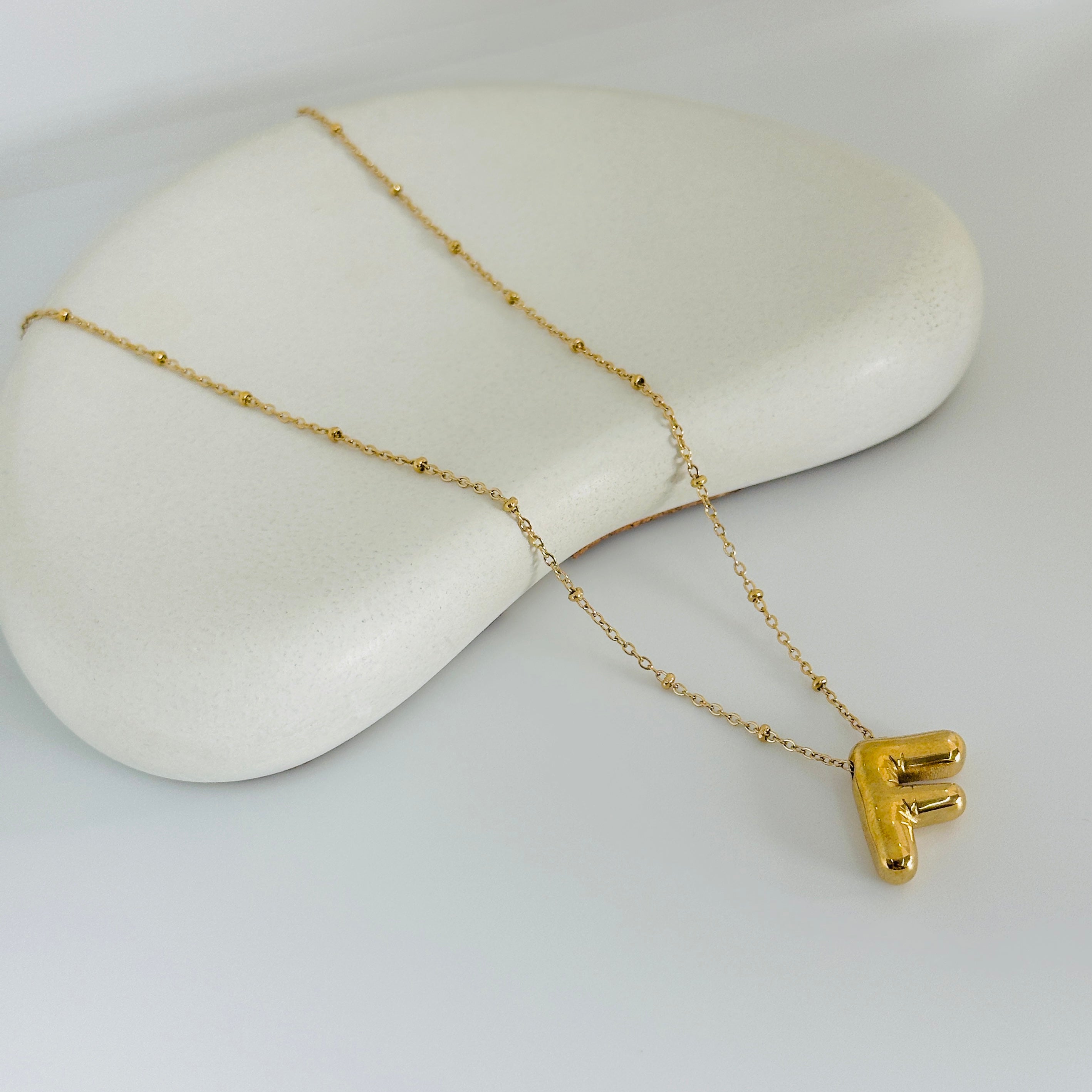 'F' Gold Necklace