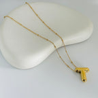 'T' Gold Necklace