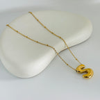'S' Gold Necklace