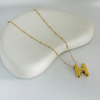 'H' Gold Necklace