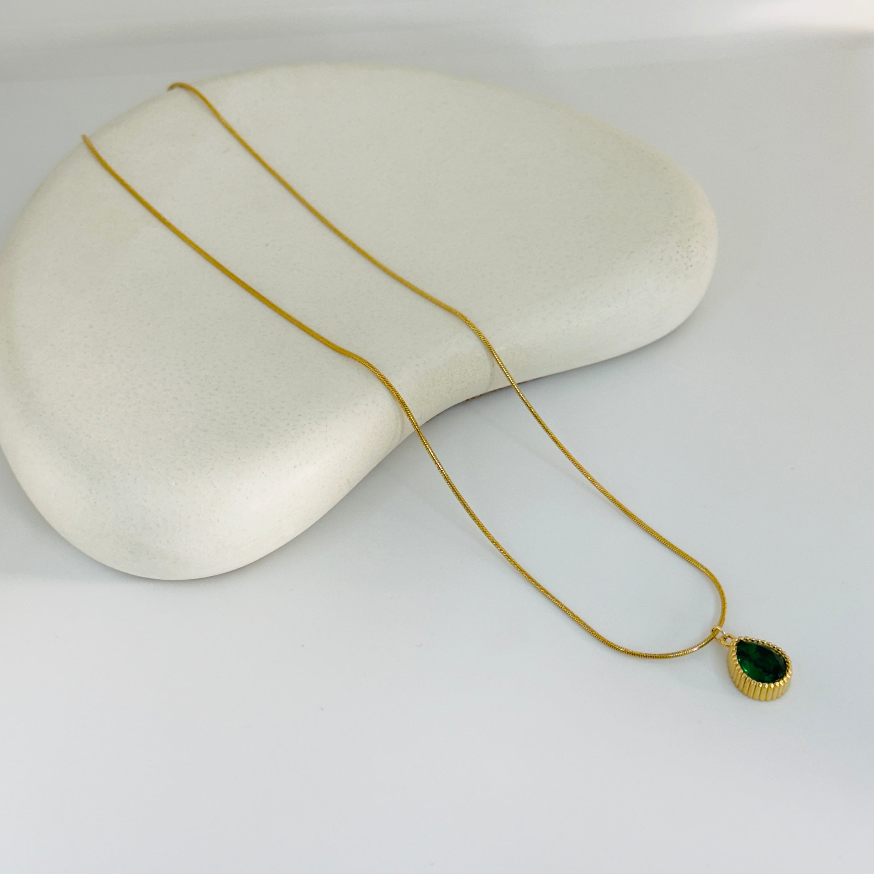 Greek Stone Gold Necklace