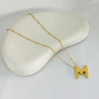 'M' Gold Necklace