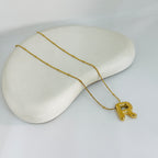 'R' Gold Necklace