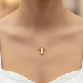 'T' Gold Necklace