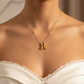 'R' Elegent Gold Necklace