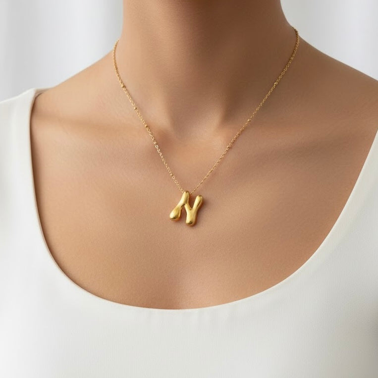 'N' Elegant Gold Necklace