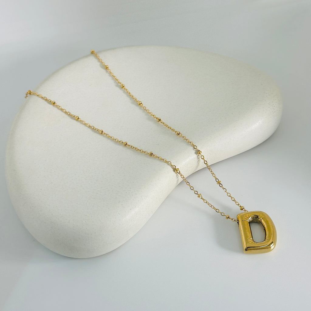 'D' Gold Necklace
