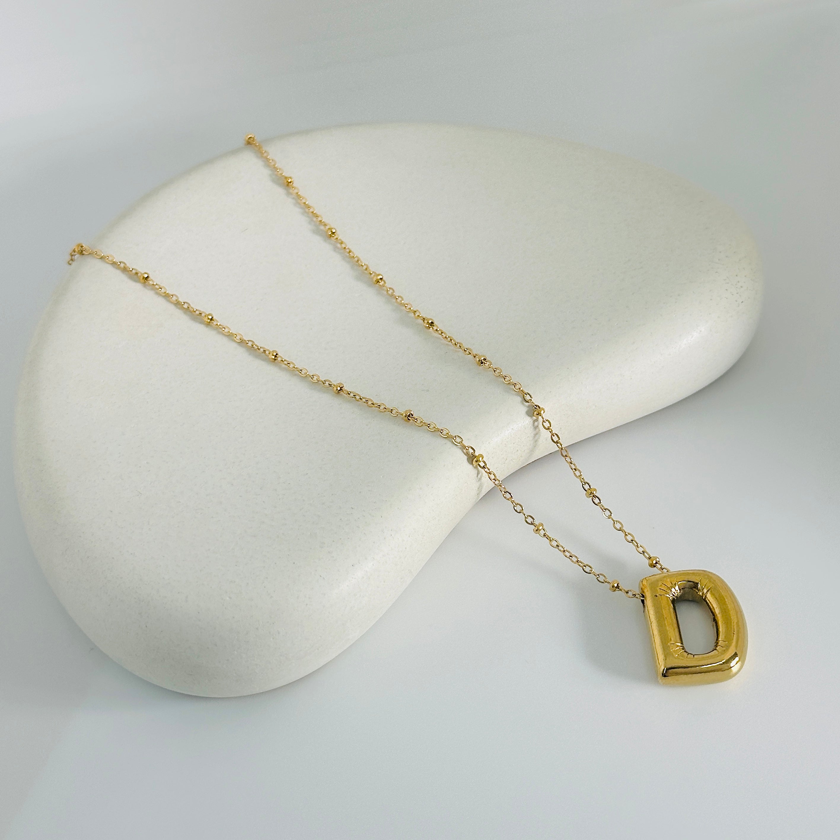 'D' Gold Necklace