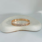 Wylda Stones Rose Gold Bangle Bracelet (Free Size)