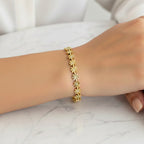 Snow Gold Bangle Bracelet (Free Size)