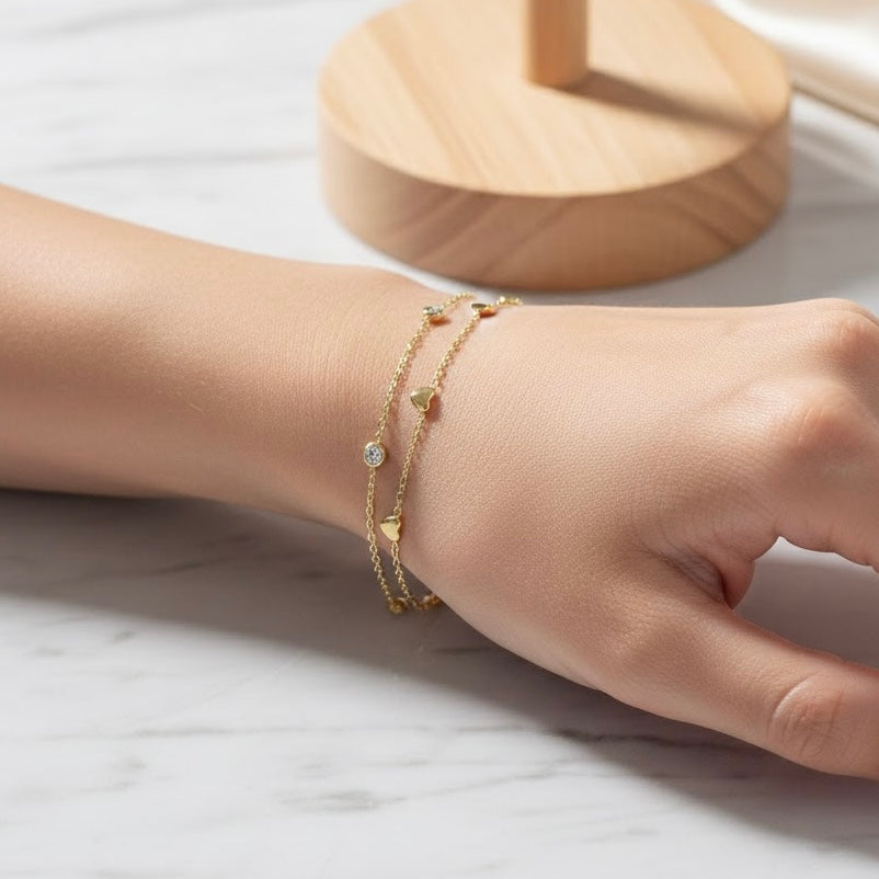 Crescent Gold Bracelet